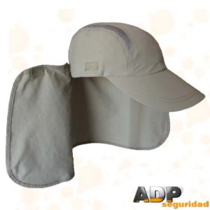 gorra con cubre cuello desmontable