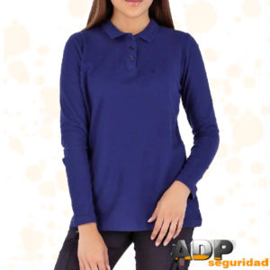 Polera piqué manga larga mujer
